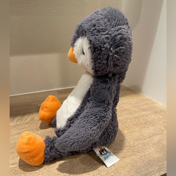 Jellycat London Bashful Penguin 12" Medium Plush Gray White Stuffed Animal - Picture 4 of 6